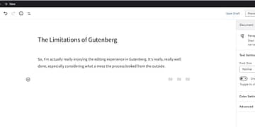 The Gutenberg editor